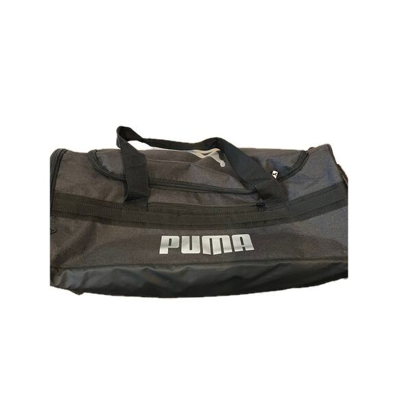 Puma Black Gray Duffel Bag 24"x12"x10" - Picture 1 of 6